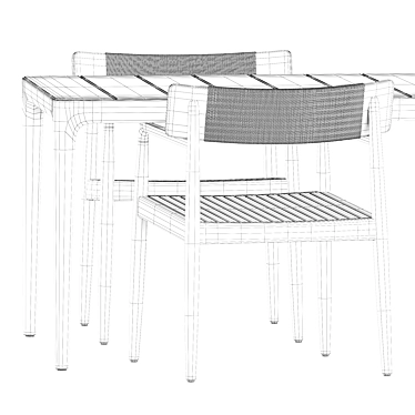 Elegant Archi Chair & Lima Table 3D model image 1 