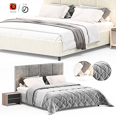 2015 Bed Linea Millimeters 3D 3D model image 1 