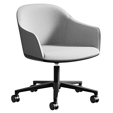 Elegant Vitra Softshell Chair 3D model image 1 