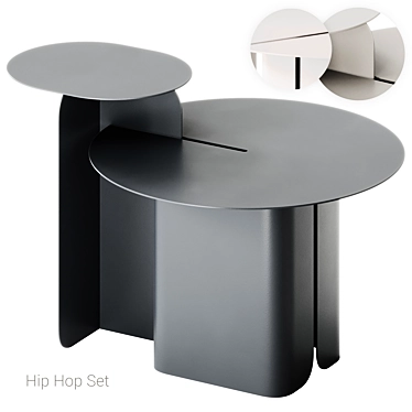 Modern Steel Hip Hop Tables 3D model image 1 