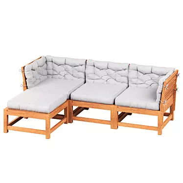 Outdoor Modular Sofa Set IKEA 3D model image 1 