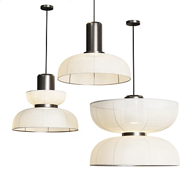 Japanese Wabi-Sabi Fabric Pendant Lights style AD