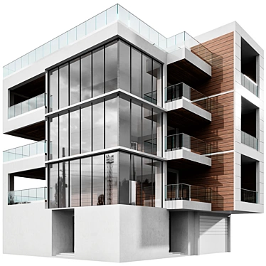 Modern Architectural 3D Model Kit 3D model image 1 