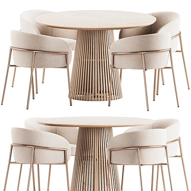 Modern Dining Set Furniture Ensemble 3D model image 1 