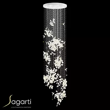 Elegant Swarovski Chandelier, 110cm, 470cm 3D model image 1 