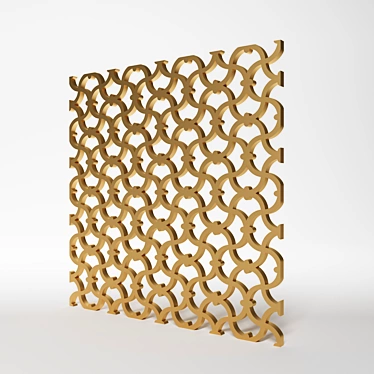 Customizable Modular 3D Decorative Partition 3D model image 1 