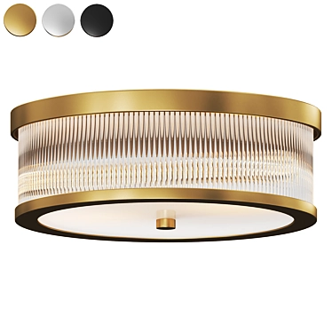 Elegant Flush Mount Light Fixture 3D model image 1 