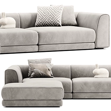 Modern Baxter Rafael Sofa in 3D 3D model image 1 