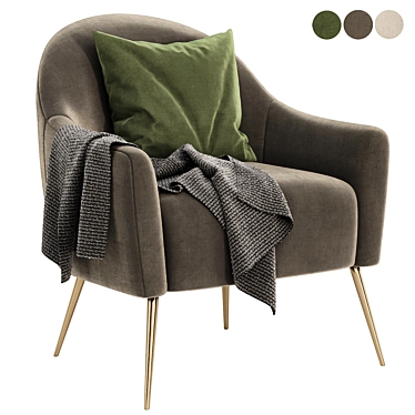 Elegant Annabelle Armchair Collection 3D model image 1 