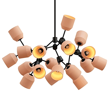 Ceramic Cluster Chandelier by MAISON 3D model image 1 