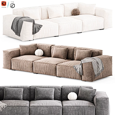 Rencontre Moi Modern Modular Sofa 3D model image 1 