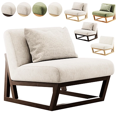 Title: Leonie Lounge Chair 3D Model 3D model image 1 