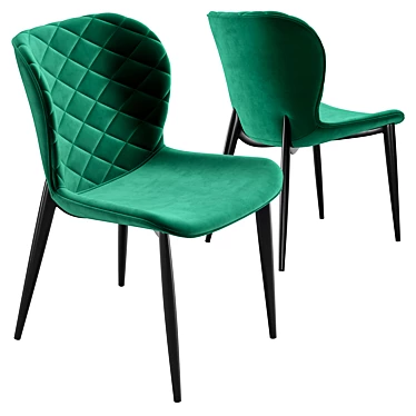 Elegant Green Gammi Chair 3D model image 1 