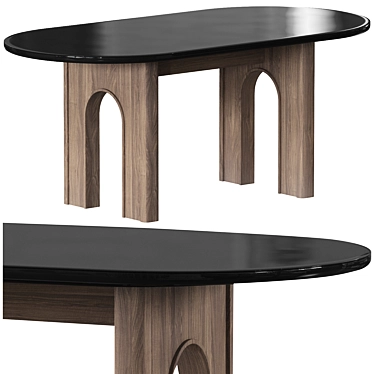 Title:  Designer Baker Dining Table 3D model image 1 