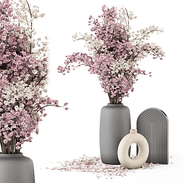 Dried Bouquet Plants Collection Set 3D model image 1 