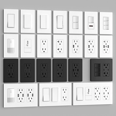 ELEGRP US Wall Switches & Sockets 3D model image 1 