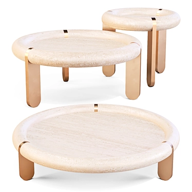Madou Marble Side Tables 3D model image 1 