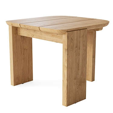 Restoration Hardware Teak Side Table 3D model image 1 