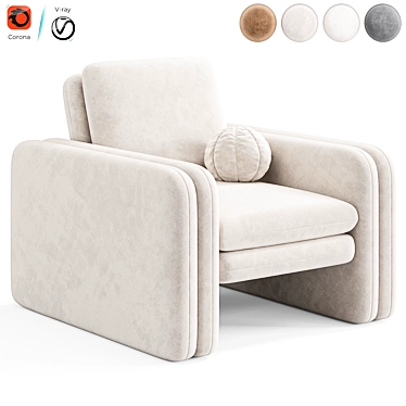 Contemporary Orme Accent Chair by Luluandgeorgia 3D model image 1 