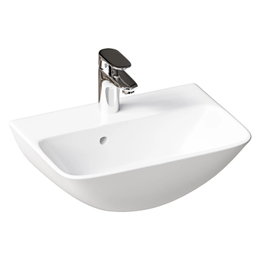 Duravit Me by Starck Сontemporary Wall-mounted Sink 3D model image 1 