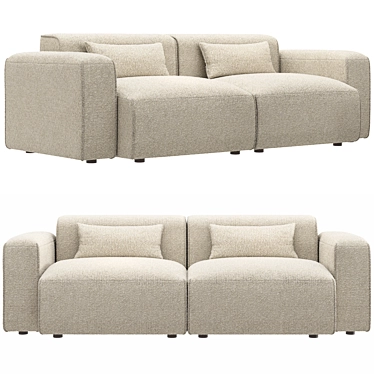 Dantone Home Twen Loveseat Couch 3D model image 1 