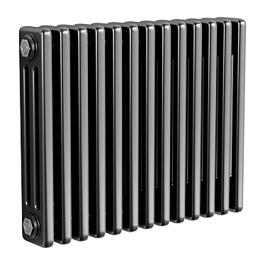 Anthracite 3 Column Horizontal Radiator 3D model image 1 