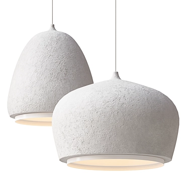  Rustic Gray Pendant Light 3D model image 1 