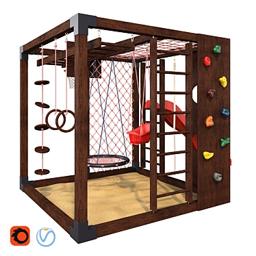 Game Cube 11 Playground Set 3D model image 1 