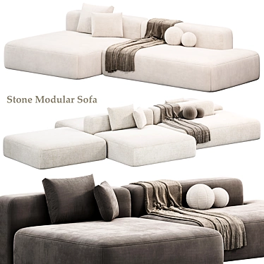  Stone Modular Sofa by Tamamm 3D model image 1 