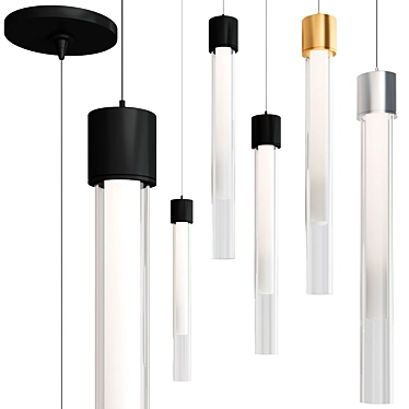 Modern Mini Linger Pendant Light 3D model image 1 