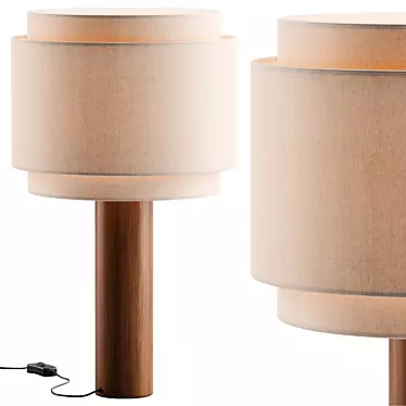 Contemporary Pipo Double Lamp 3D model image 1 