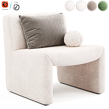 Elegant Macintosh Chair, Eichholtz's Masterpiece 3D model image 1 