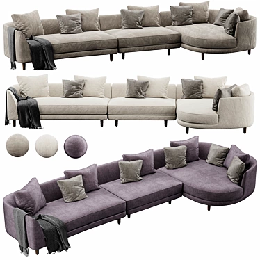 Elegant Rolf Benz Kumo Sofa 3D model image 1 