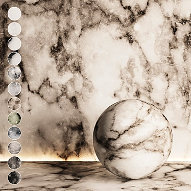 Seamless Multicolored Marble with Scratches №11 3D model image 1 