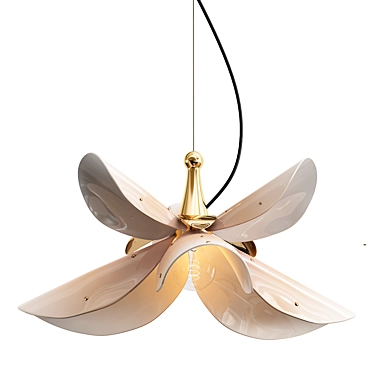 Blossom Pendant Lamp: Porcelain Art 3D model image 1 