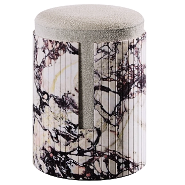 Elegant Calacatta Viola Dolce Stool 3D model image 1 