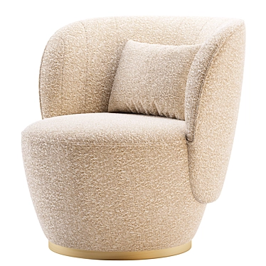 Sophisticated PEARL Armchair: 3D Model & Textures 3D model image 1 