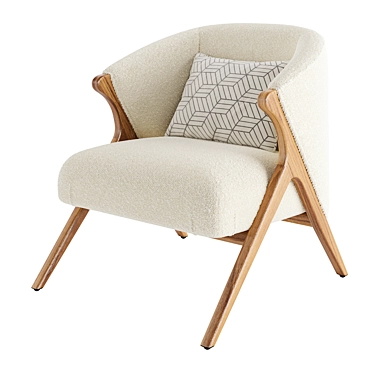 Prati Boucle Pine Armchair 3D model image 1 