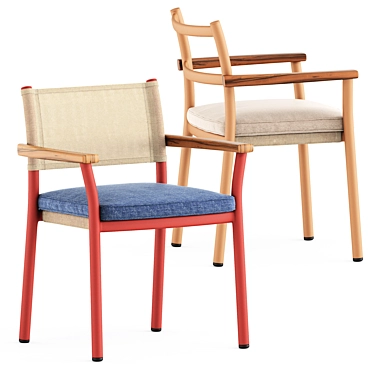 Pedrali Guinea Chairs Set 3D model image 1 