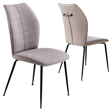 Berlin Chair Melange Gray Leather 3D model image 1 