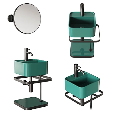 Les Petites Vanity Unit & Washbasin 3D model image 1 