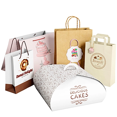 MeshSmooth Paper Bag Set 3D model image 1 