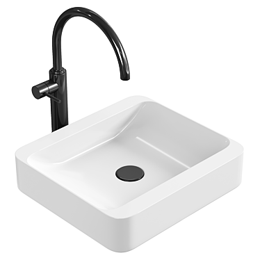 Geneva Washbasin: Elegant Bathroom Essential 3D model image 1 