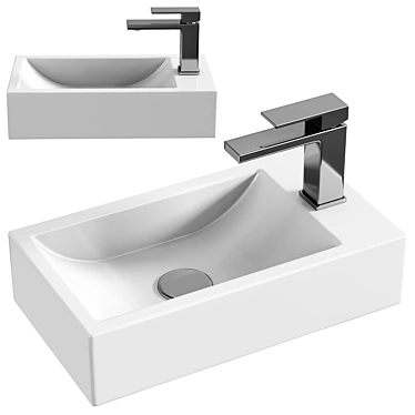 Elegant Faro Washbasin Luxury Design 3D model image 1 