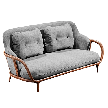Elegant Modern Sofa Porada 3D model image 1 