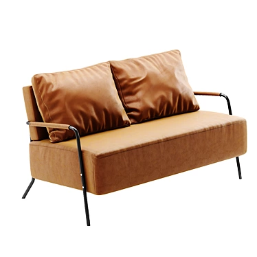 Modern Stain-Resistant Faux Leather Love Seat