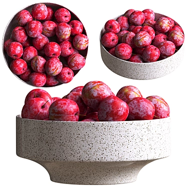 Plum Bowl 3D Model 01 3D model image 1 