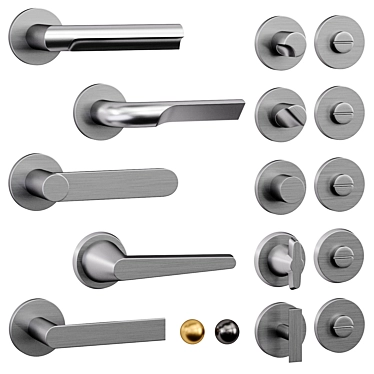 Eclipse, Rivio, Tense Door Handles 3D model image 1 