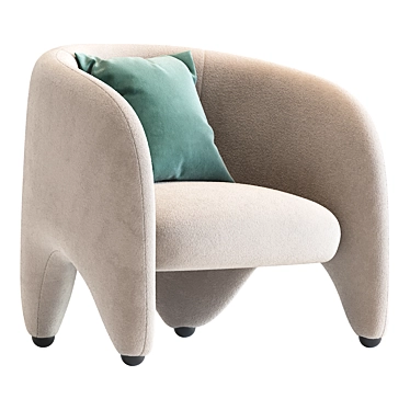 Modern Armchair Yuzu 2016 Model 3D model image 1 