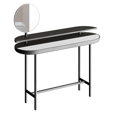 Elegant Dual-Layer Dressing Table 3D model image 1 